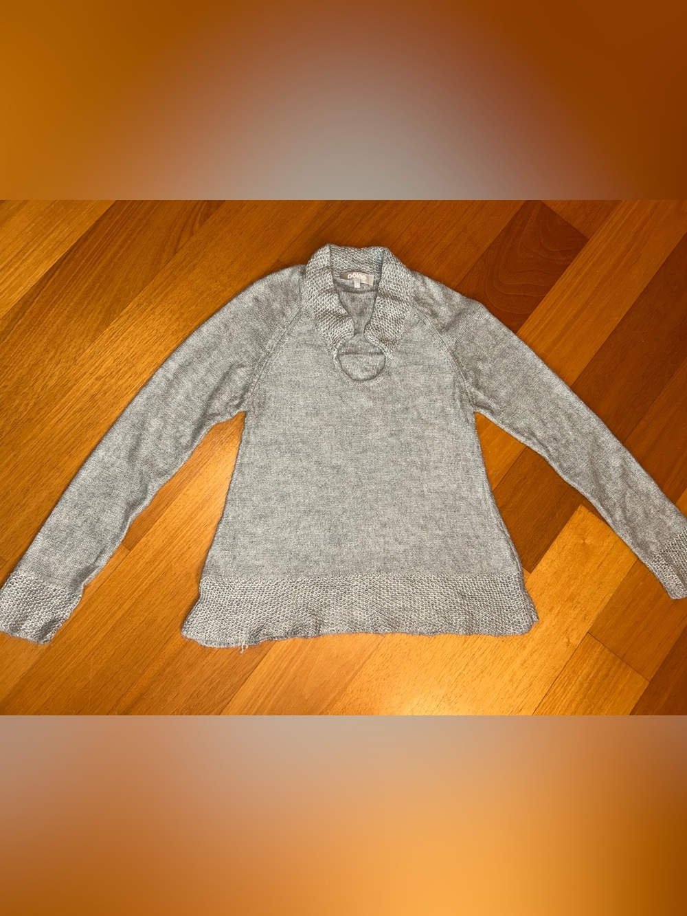 Poles Baby Alpaca Silk Blend Sweater Gray Size Small‎